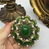 SKEDS Vintage Women Men Fashion Crystal Cross Baroque Style Badges Brooch Retro Unisex Rhinestone Luxury Pin Corsages Jewelry