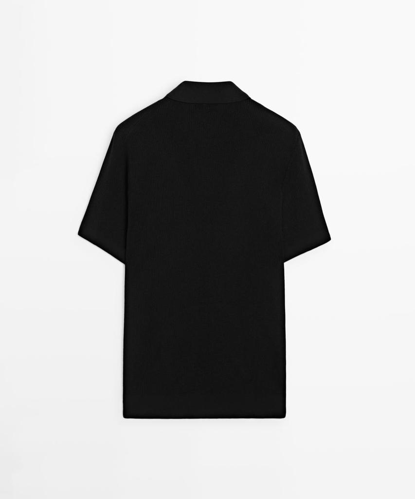 Masimodutti Zipper Polo Neck Knit Sweater
