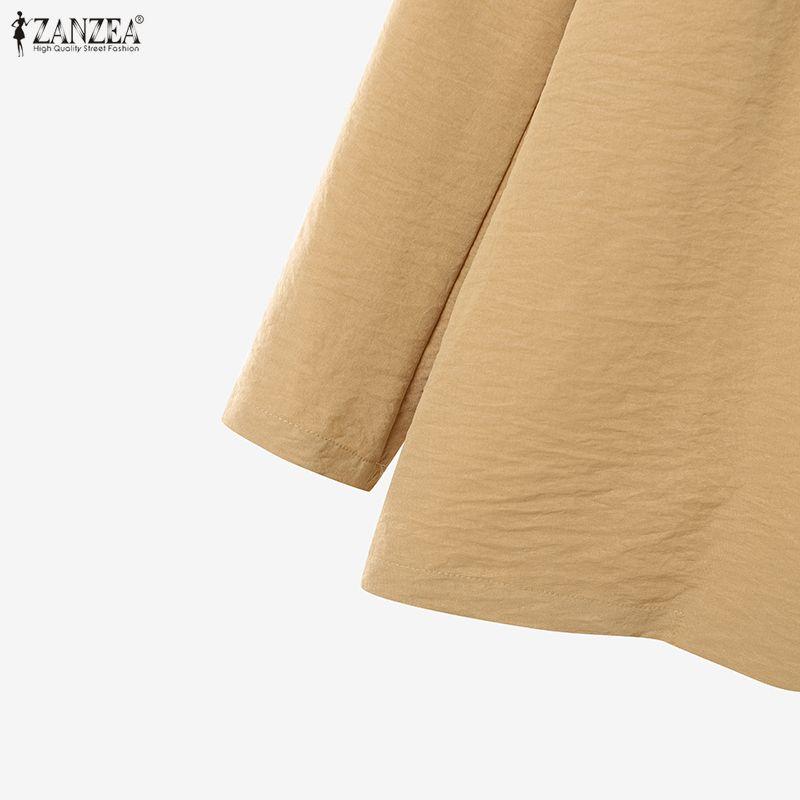 ZANZEA Women Long Sleeve Thin Blazer and Pants Casual Two Piece Suit Sets