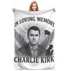 Charlie Kirk A True Patriot Blanket Quality Soft Warm Bedding Throws Spring Girls Boys Living Room Street Trend Bedspread