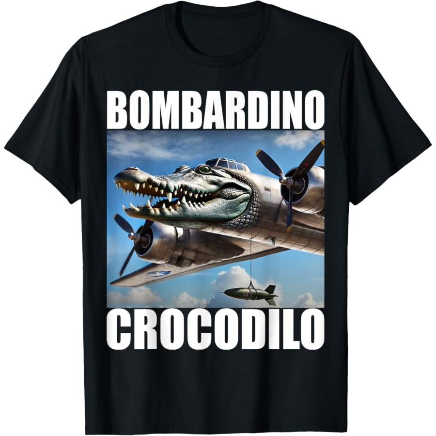 

Bombardino Crocodilo - Italian Brainrot Meme T-Shirt(1) XL чорний