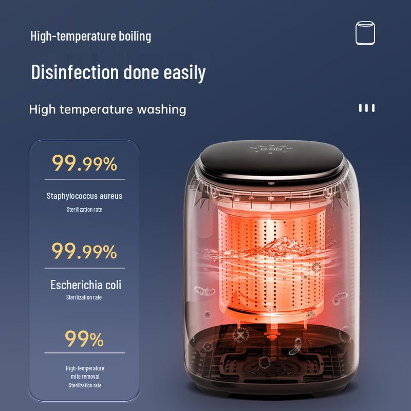 Kompakte vollautomatische Mini-Waschmaschine & Trockner für Unterwäsche und Intimwäsche - Hochtemperaturwäsche, perfekt für Socken