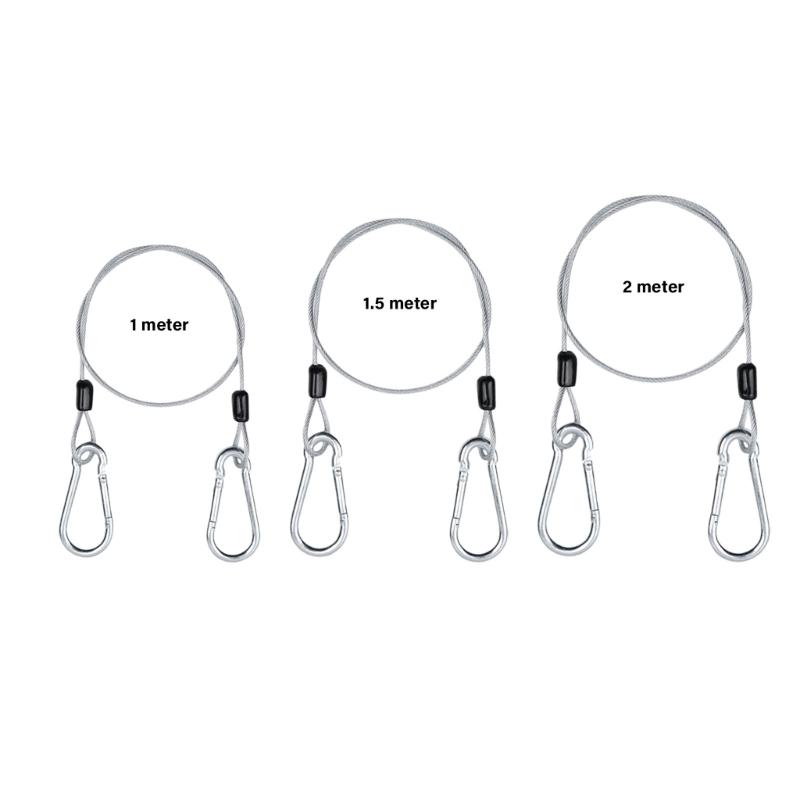 4Pieces Stainless Steel Locking Cables with Double Hook Design Wire Rope for Outdoor Furniture Bikes Motorcycles Garden