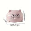 Large Cartoon Soap Dish with Lid - Drainable, Oval Plastic Holder for Bathroom Essentials, Soap Box, Nordic Style