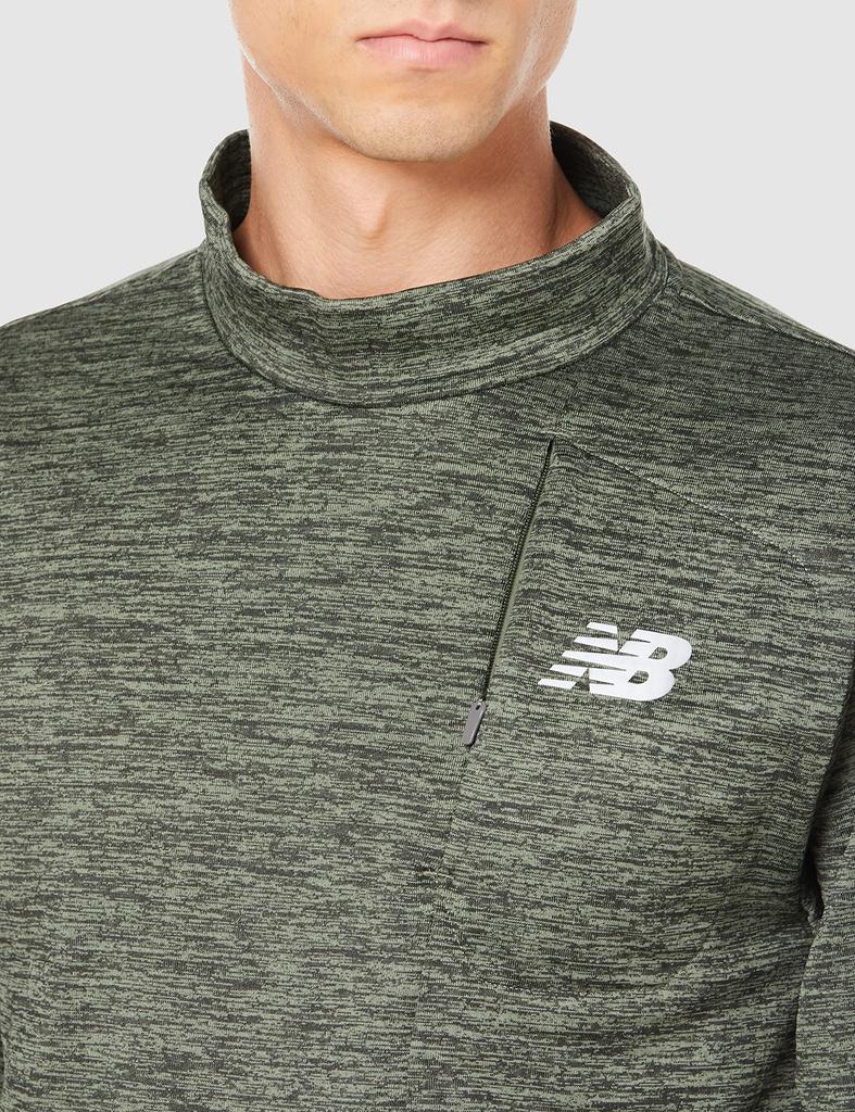 Long Sleeve Impact Grid Back Crew Top MT13270 NSC Spruce M [New Balance] (Norwegian Heather)