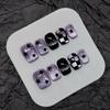 10pcs Blue Cat Eye Short Square Head Fake Nail Dreamy Universe Starry Sky Star Flash Press on Nail Full Cover Wearable Nails Tip