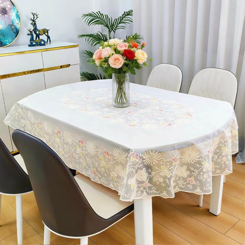 Waterproof Oil-Resistant Heat-Proof PVC Tablecloth Dining Table Living Room Modern Nordic Style Rectangular Washable Cover