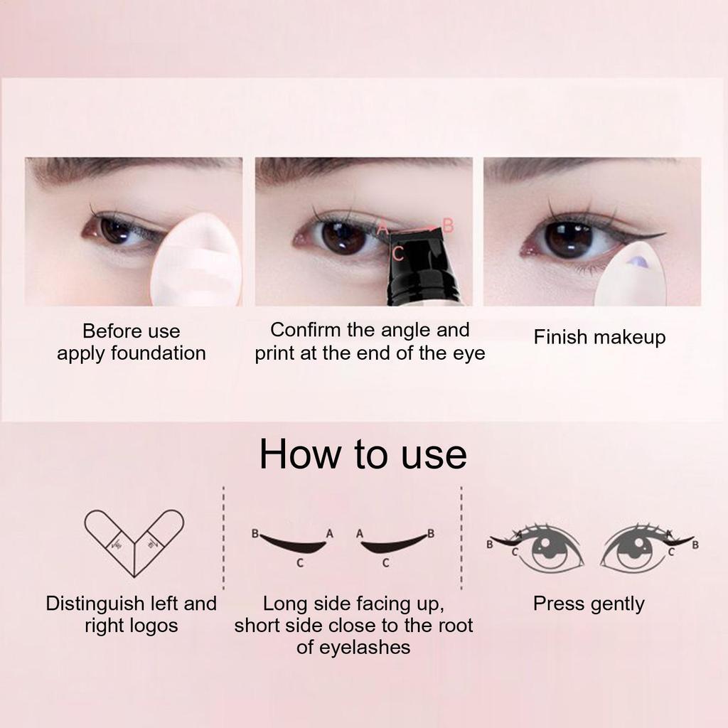 Winged Eye End Stamp Double-Tip Women Makeup Eye End Wing Stamp Waterproof Long-lasting Portable Quick Drying Cosmetics Dating