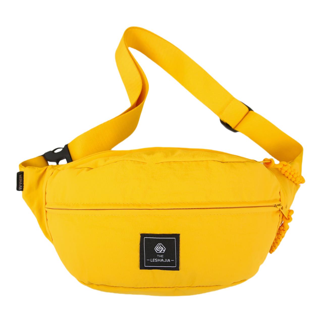

Женская модная спортивная нагрудная сумка - Японская повседневная сумка через плечо и поясная сумка для телефона - Стильный маленький рюкзак жёлтый