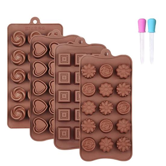 1 Set Cake Mold Silicone Chocolate Mold Heat Resistant Multifunctional Candy And Candle Mold for DIY Baking Kitchen Use