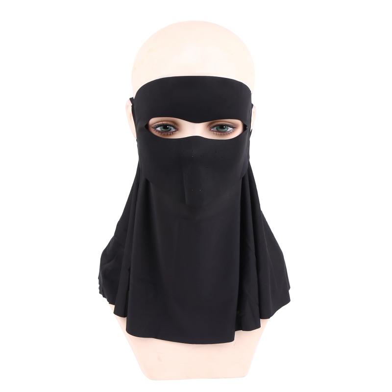 Women Sun Protection Face Mask With Drinking Hole Ice Silk Cooling Uv Block Neck Cover For Cycling Outdoor Summer Accessories