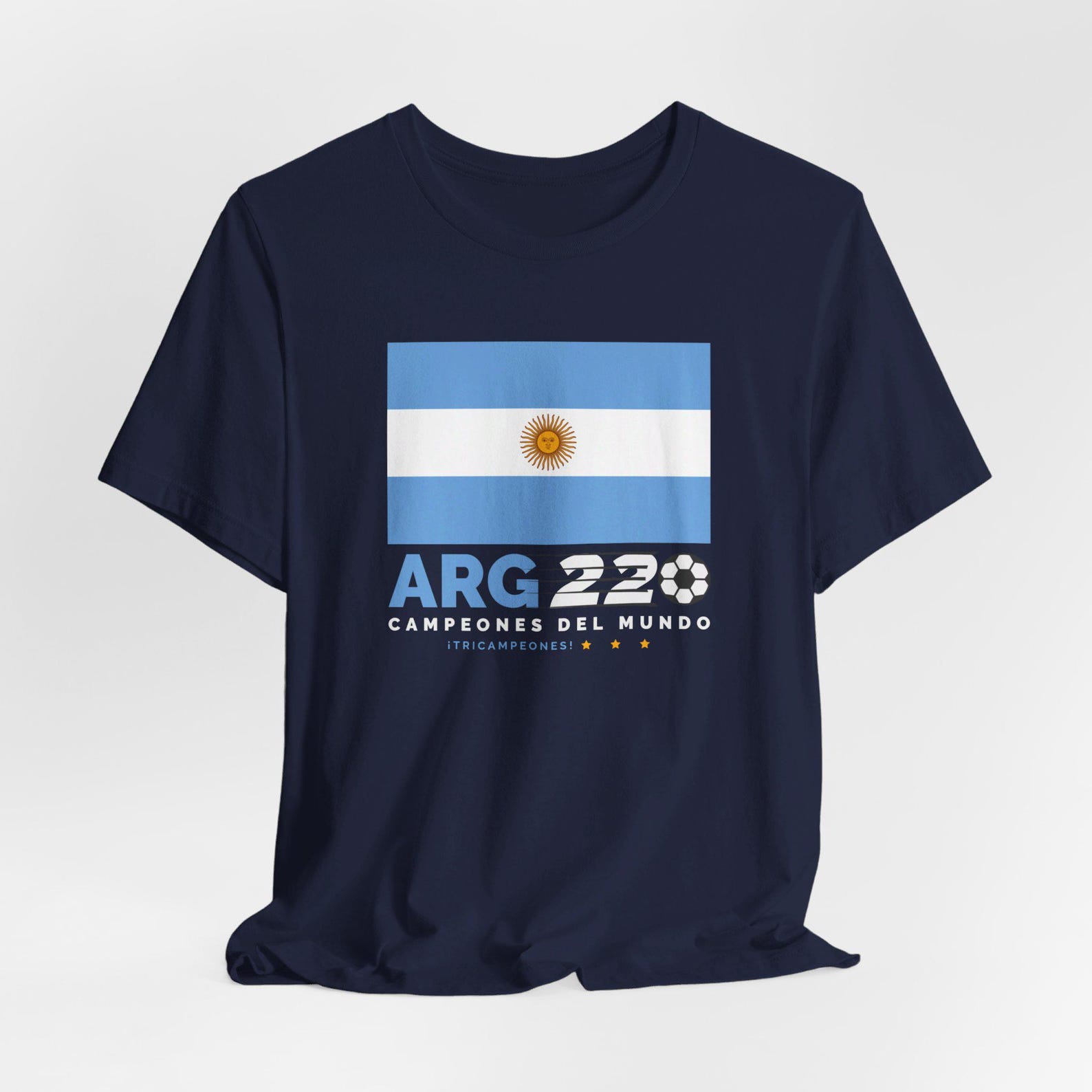 Argentina World Champions T-Shirt: Albiceleste Soccer Fan Gear 3XL