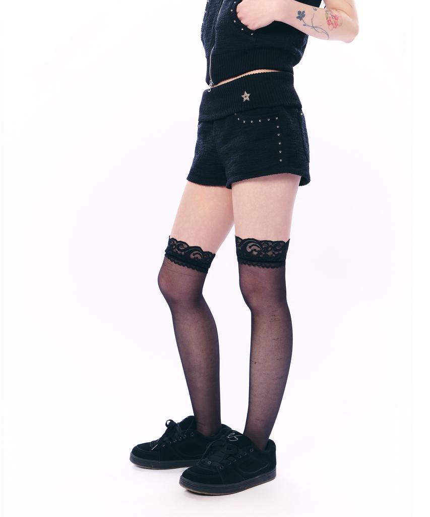 SETUP-EXE Knit Micro Shorts / Black