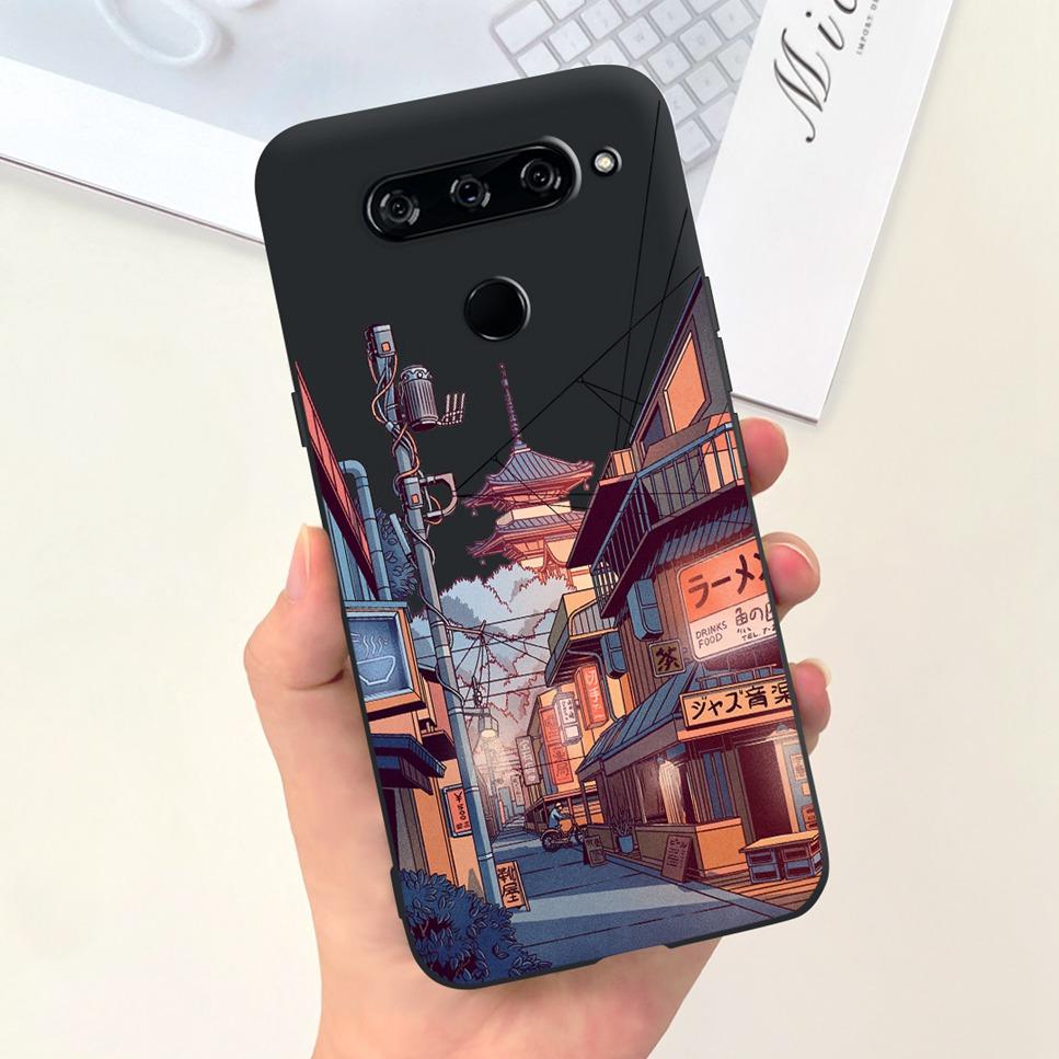 Case For LG V40 ThinQ Cartoon Astronaut Dinosaur Soft Silicon Black Cover For LG V50 V50S ThinQ 5G LG V30 2017 Bumper Phone Case