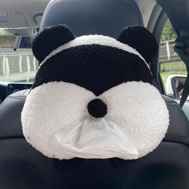 Creative Cartoon Car Plush Tissue Box - Hanging or Armrest Style