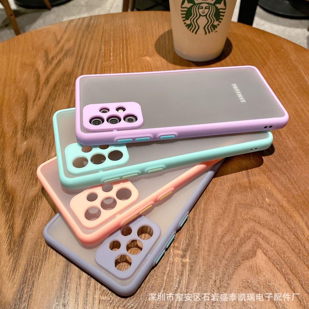 Applicable To Samsung A57 Mobile Phone Case Fine Hole Eagle Eye A52 Skin Feeling Note20 Phantom A37 Matte All-inclusive Protective Case