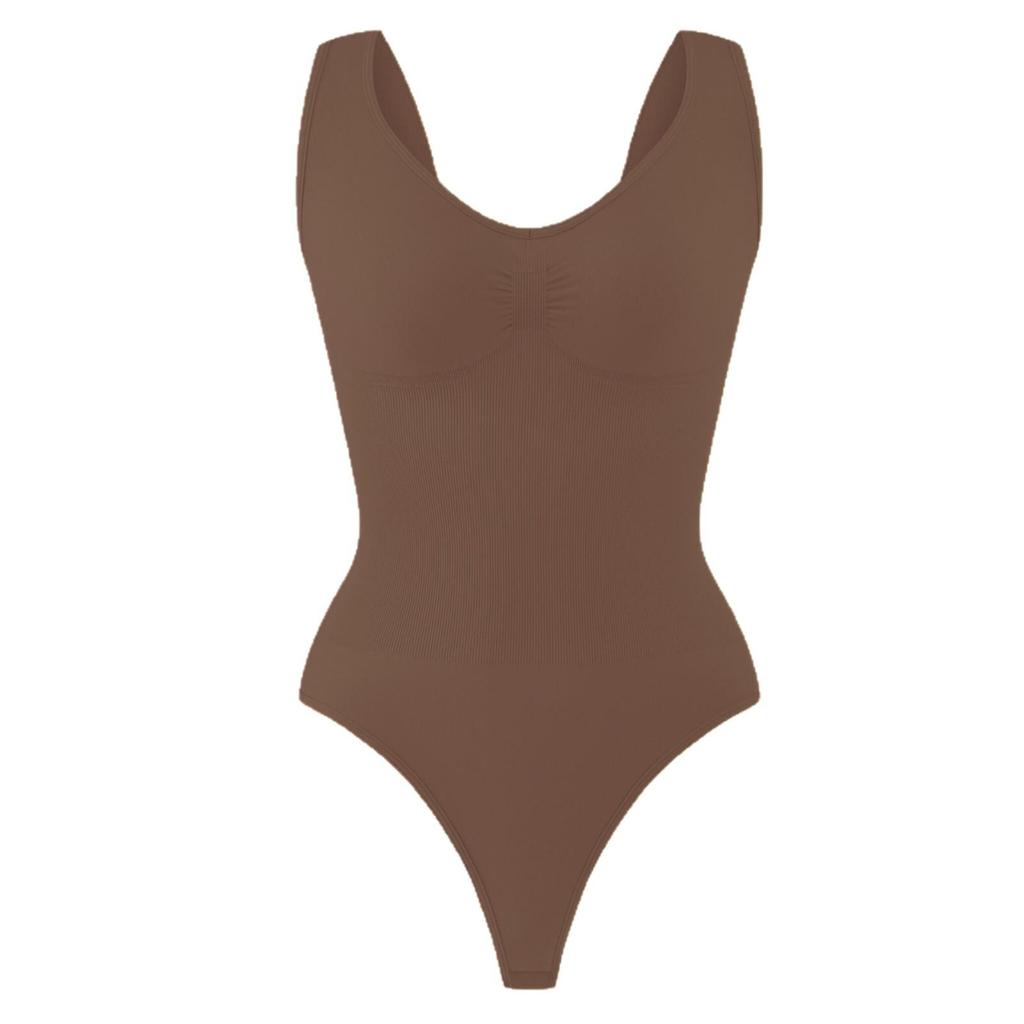 Nahtloser Damen-Jumpsuit mit Kreuzrücken und Tanga: Modisch, Hohe Elastizität, Formt Taille & Bauch, Atmungsaktiv, Hautfreundlich.