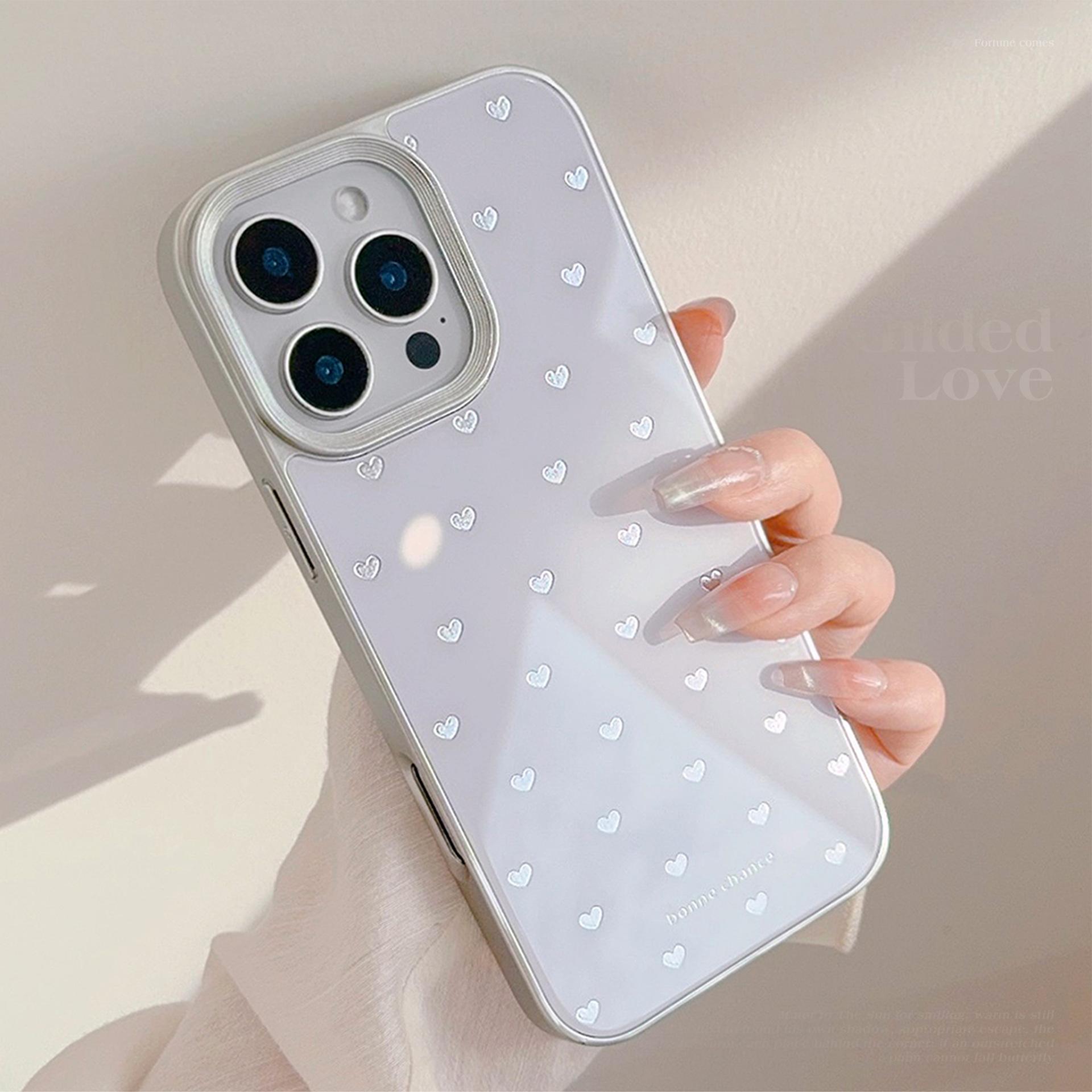 

Золотистый чехол для мобильного телефона Ins Love Apple 16 15pro Max Подходит для IPhone 14 Противоударный 11 Стекло 13 Жесткий чехол 12pro(6.1)