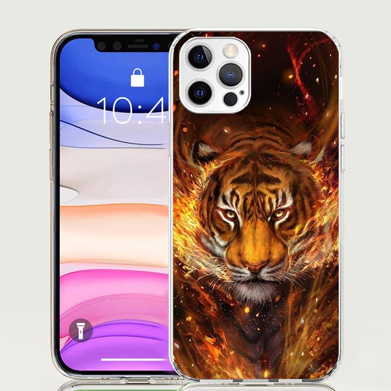 

Ferocious Tiger Animal Case Phone Cover for Apple iphone 16 15 14 13 12 Mini 11 Pro Max 16E X XS XR 7 Plus 8 + SE 2020 Trend Fun iPhone 12 Mini