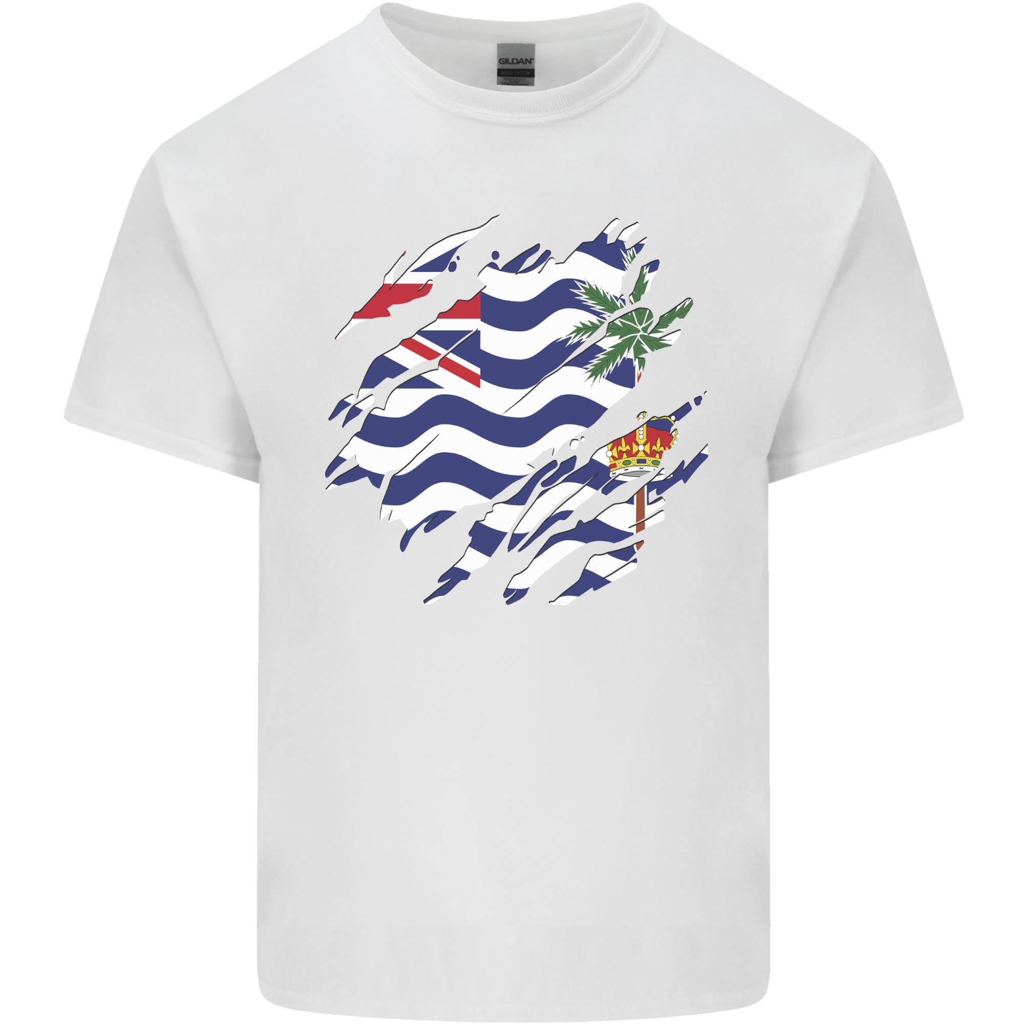 Torn Flag British Indian Ocean Territory Unisexs Light Cotton TShirt S