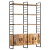 Day and Night - Day and Night 4-tier Shelf In Rough Mango Wood 124x30x180 Cm