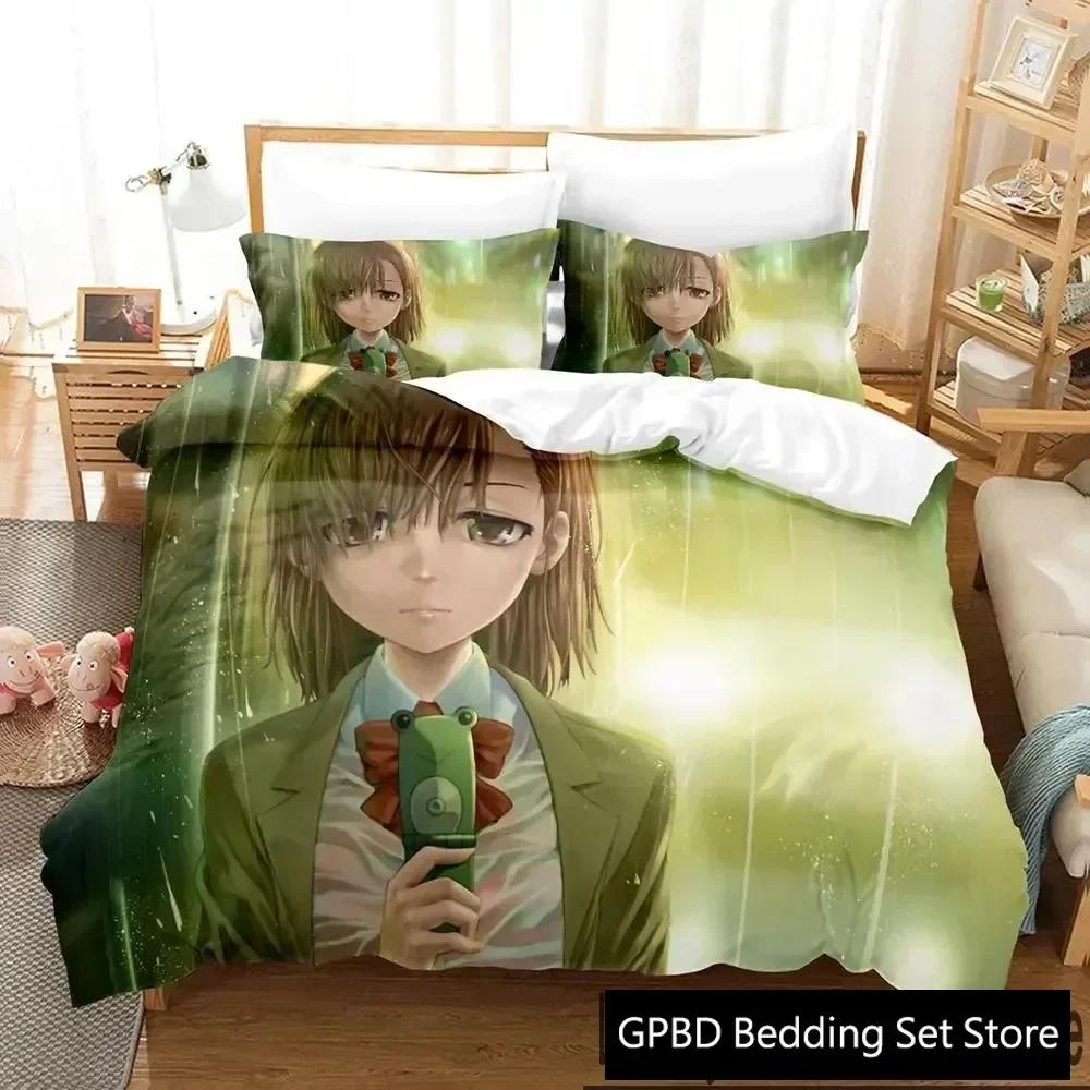 3D Misaka Mikoto A Certain Magical Index Railgun Beding Set Bedrom Soft Modern Bedspreads Comefortable Soft durable Quality Duvet Cover Pilowcase