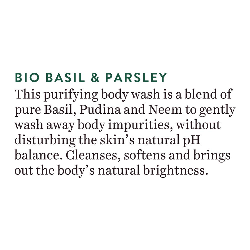 Biotique Basil Parsley Body Wash 200ml For Soft Glowing Skin Natural Brightening Deep Cleansing All Skin Types Botanical Extracts