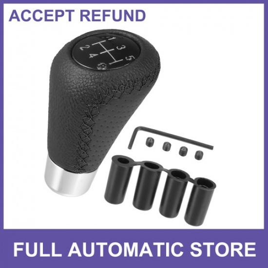 Universal 5 Speed Car Gear Lever Shifter Manual Stick Shift Knob PU Leather