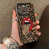 Fashion Gold Leopard Silicone Phone Case For iPhone16 15 14 Pro Max 11 13 12 Pro SE 7 8Plus X XR XS Matte Soft Shockproof Cover