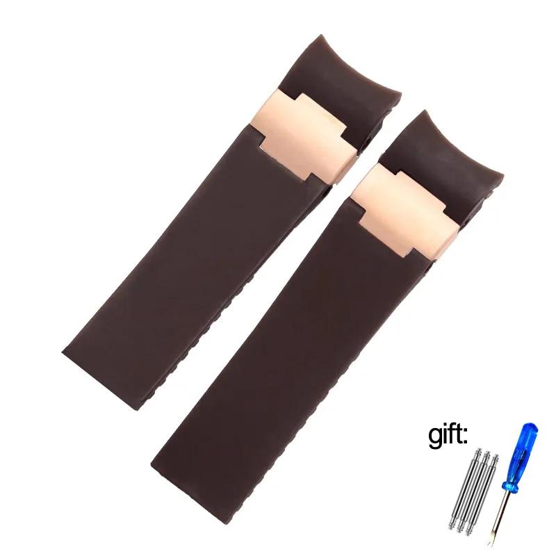 Für Ulysse Nardin Hochwertiges Silikonkautschuk Uhrenarmband 263 DIVER Gebogenes Endstück 22mm Wasserdichtes Band Uhrenarmbänder