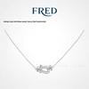 Fred Women's 18K Gold Diamond Horseshoe Buckle Necklace - Medium/Small High-End Nautical Clavicle Chain