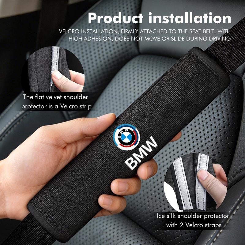 Car Seat Belt Adjustable Shoulder Pad Safety Belt Shoulder Protector For BMW 1 3 4 5 6 7 Series M X1 X3 Performance Alpina G20 SN9
