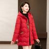 Medium mother cotton clothes winter new medium and large size cotton clothes hooded thickened jacket