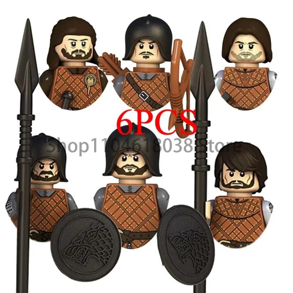 Green Dragon Raven Knights Shield Action Figures MOC Medieval Ancient Knights Scene Building Block Creative Toys for Children