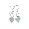 Milchiger Opal Edelstein 925 Sterlingsilber Handgefertigter Schmuck Tropfenohrringe 1.50" EE-14-13