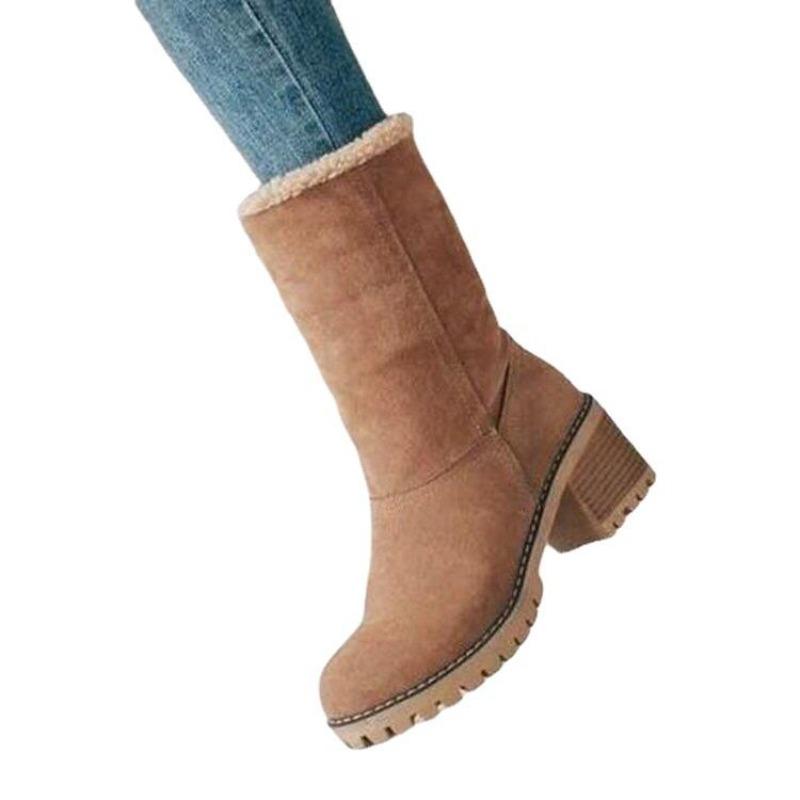 Zimowe plus damskie buty do połowy łydki buty bawełniane
