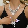 Acessórios de Casamento Joias Colar Brincos Conjunto de Noiva High-end Curto Vestido de Noite Feminino Star Light Luxo