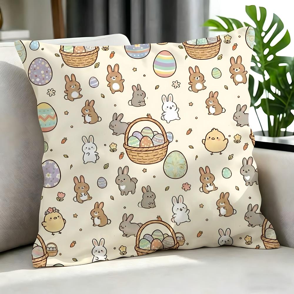 cute Sleeping Bunnies Pillow Cushion Cover Cushion Cover Set Pcs x x x Pillowcase Decorative Sofa Home Decor