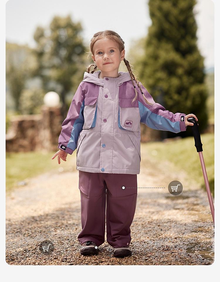 David Bella Children's Jacket Spring Boys' Three proof Top Medium and Large Girls' Outdoor Windproof Coat