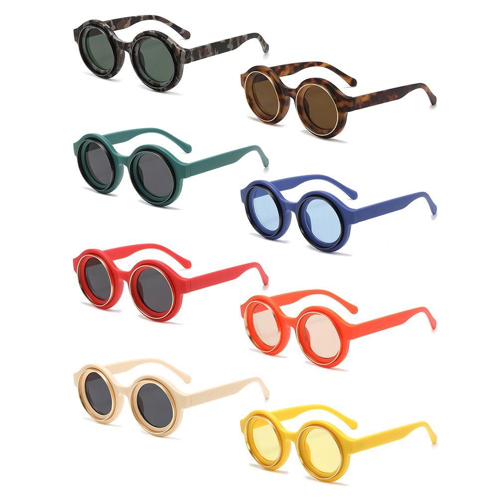 Módní Retro Kulaté Sluneční Brýle Vintage Street Sluneční Brýle Hip Hop Cool Punkové Stíny pro Muže