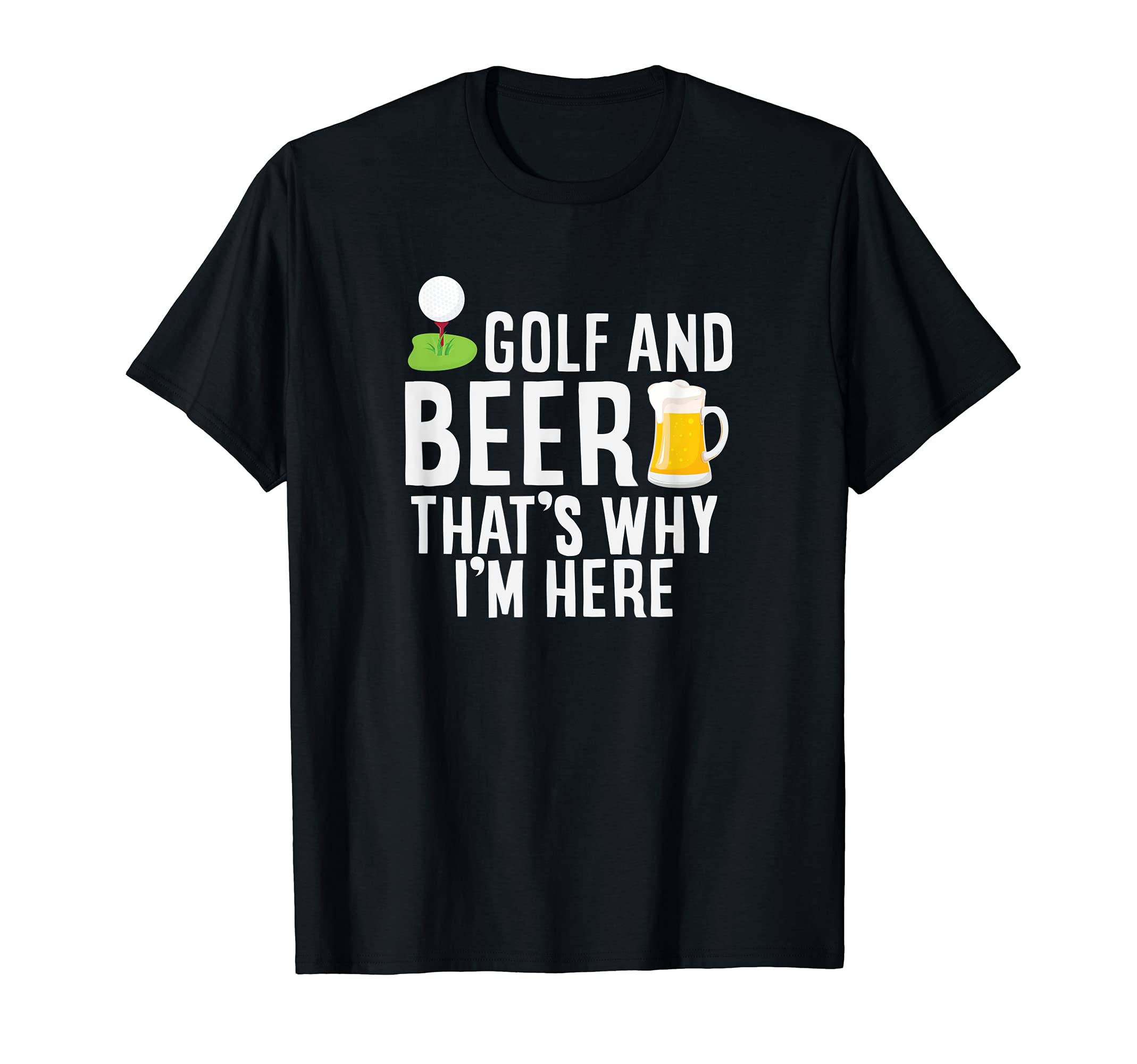 

Футболка для гольфа «Golf and Beer Why Here» для мужчин «That s I m»