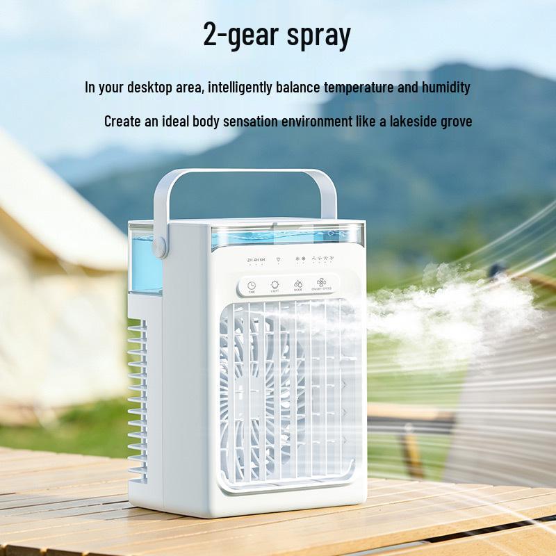 Desktop Dual Spray Fan with Humidifier - Quiet, High Airflow Cooling USB Strict Selection