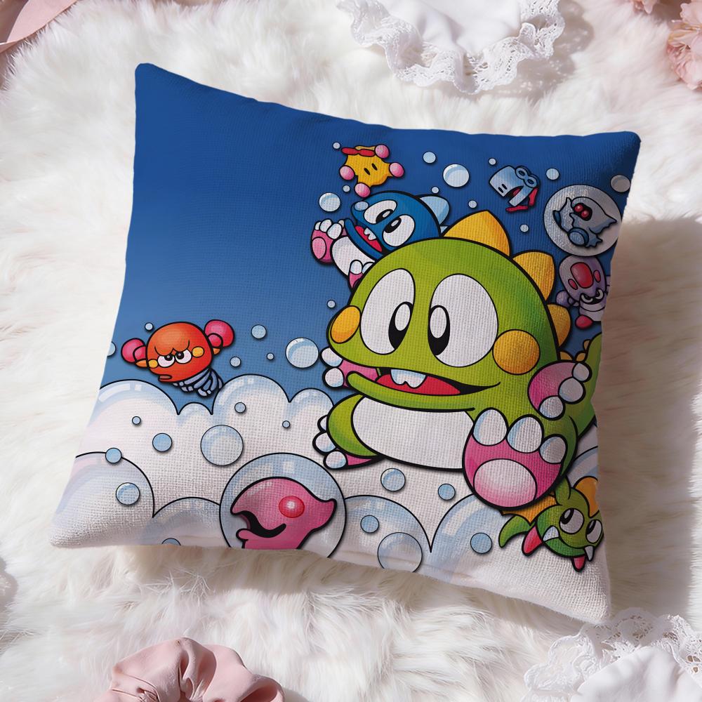 Classic Game b-Bubble Bobble Cushion Cover Premium Comfort Reversible Pillow Cove -Two In One Design for Any Room & Car Interior