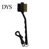 Plastic Golf Cleaning Brush 2 Sided Useful Multi-functional Steel Club for Outdoor Dense Bristle
