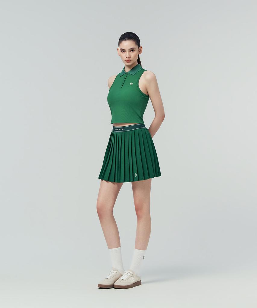 SERGIO TACCHINI W Rib Slim Sleeveless Polo (Green)