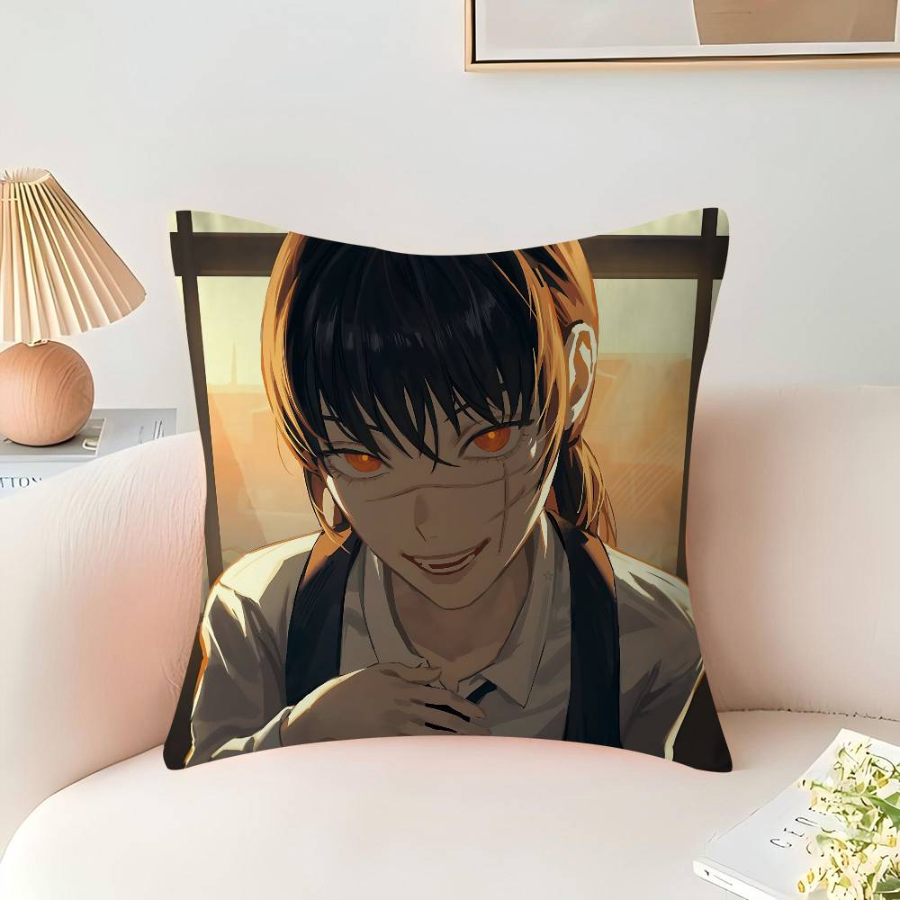 Chainsaw-Man Mitaka Asa Pillow Anime Pillow Sofa Bed Head Pillow Cover Cushion Cover 45x45 cm Fashion