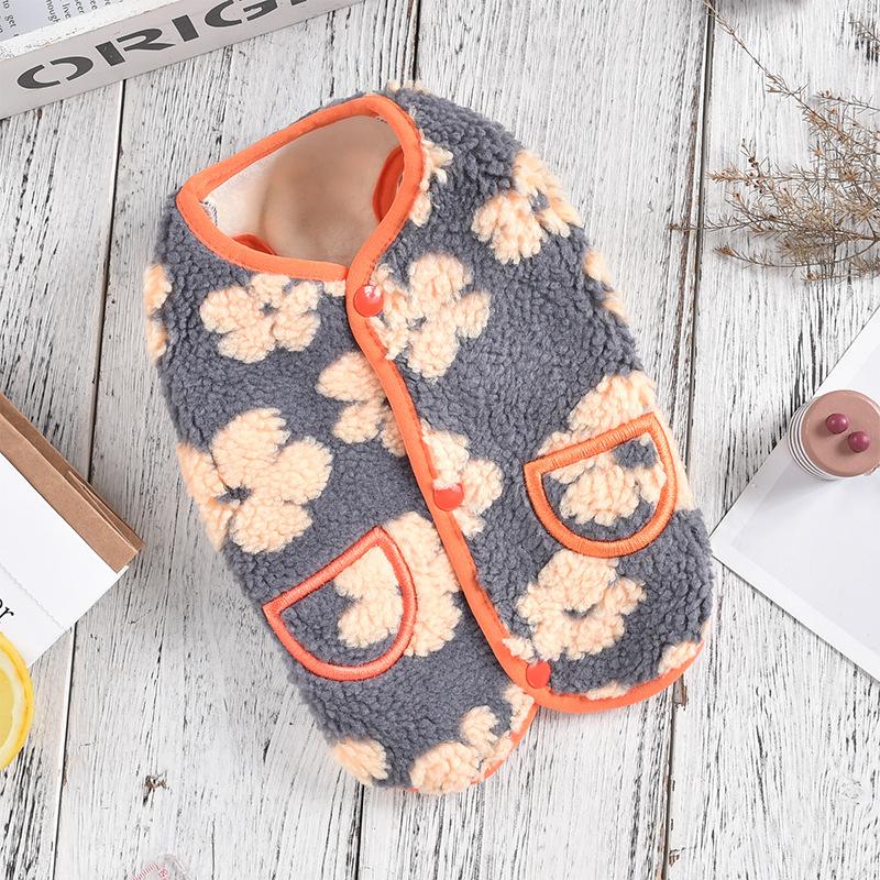 Sunflower Corgi Dachshund Dog Clothes Winter Fleece Lined Vest for Small Medium Dogs Dog Accessories Puppy Clothes