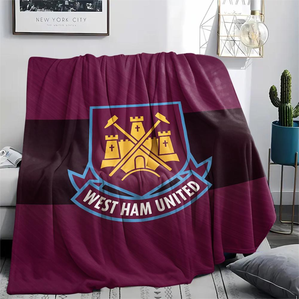 

West Ham United Football Emblem,pattern Flannel Blanket, High quality Comfortable for All Seasons, Home Decor, Warmth and Comfort, Perfect for Gifts. 80cm x 120cm