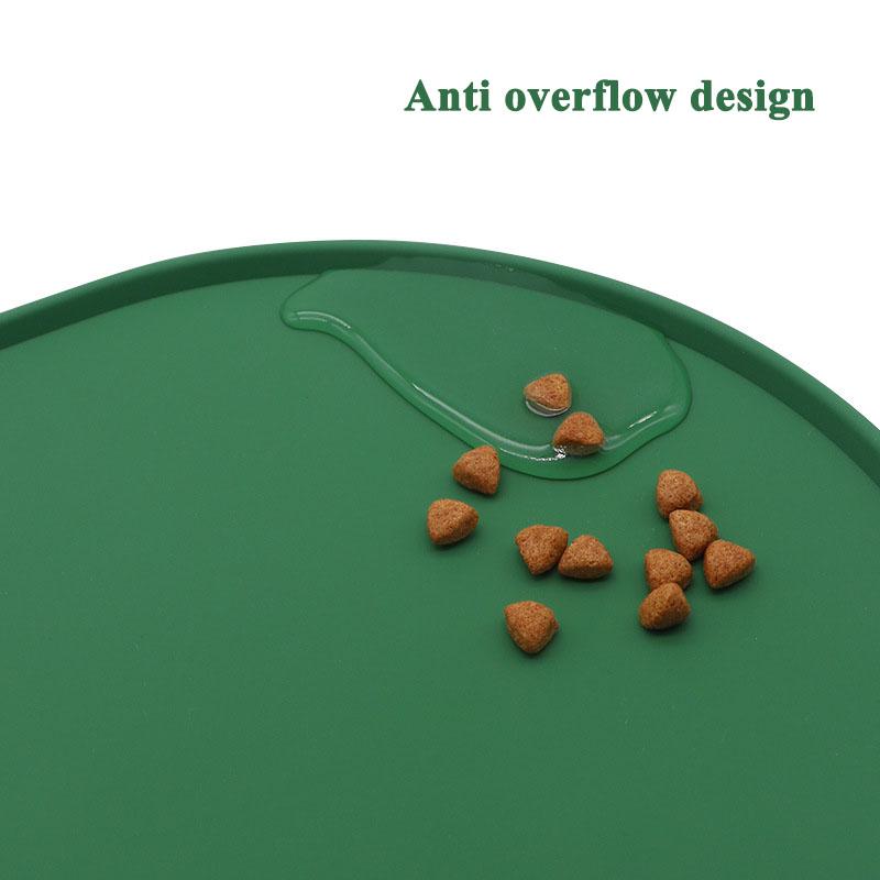 Silikon-Futtermatte für Haustiere, hohe Lippen, Überlaufschutz, antihaftbeschichtet, wasserdicht, Futterunterlage für Hunde und Katzen, Fütterungsunterlage für Kätzchen, Futternapf-Tablett, Matten