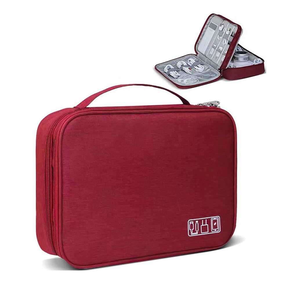 Travel Line Storage Bag Portable Cable Bag Three-layer Multifunction Storage Bag Waterproof Digital Electronic Storage BagMakeup